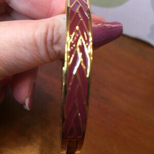 J Crew Bangle - Gold & Burgundy